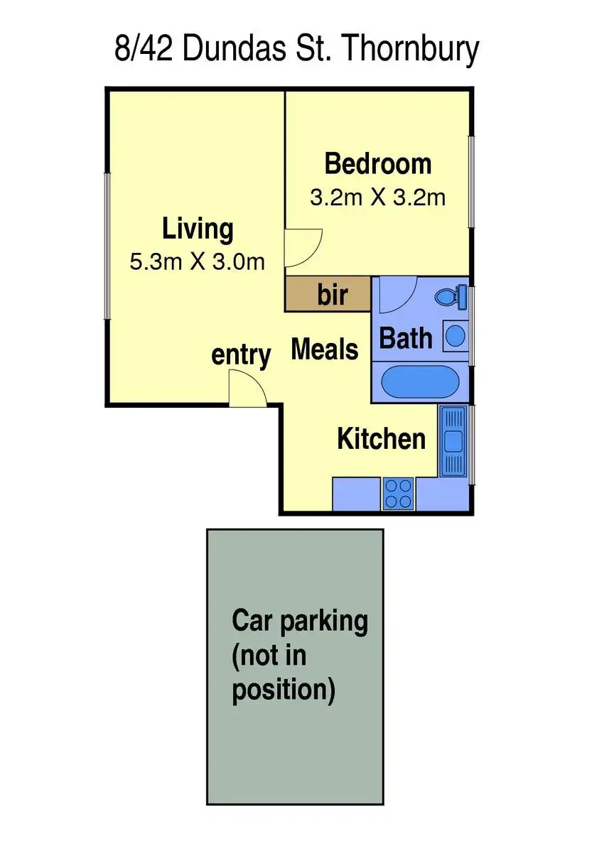 Floorplan of Homely apartment listing, 8/42 Dundas Street, Thornbury VIC 3071