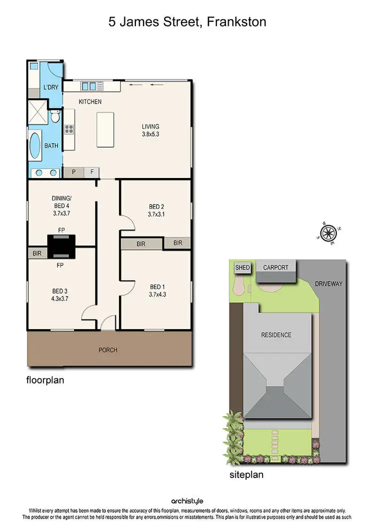 Floorplan of Homely house listing, 5 James Street, Frankston VIC 3199