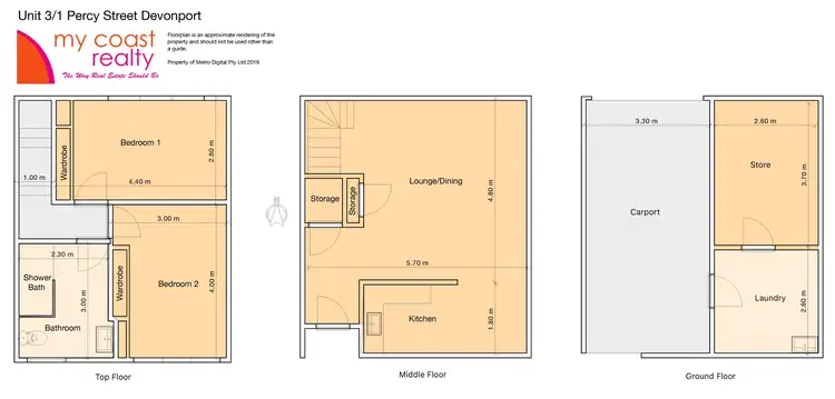 Floorplan of Homely unit listing, 3/1 Percy Street, Devonport TAS 7310