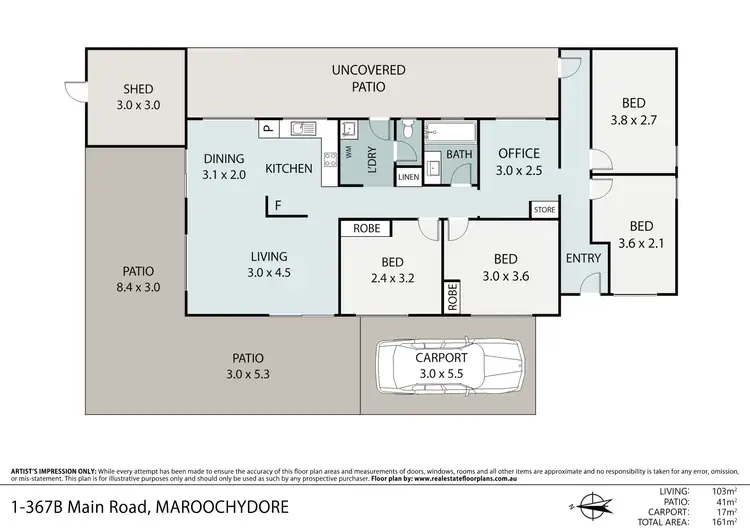 Floorplan of Homely house listing, 1/367B Main Road, Maroochydore QLD 4558