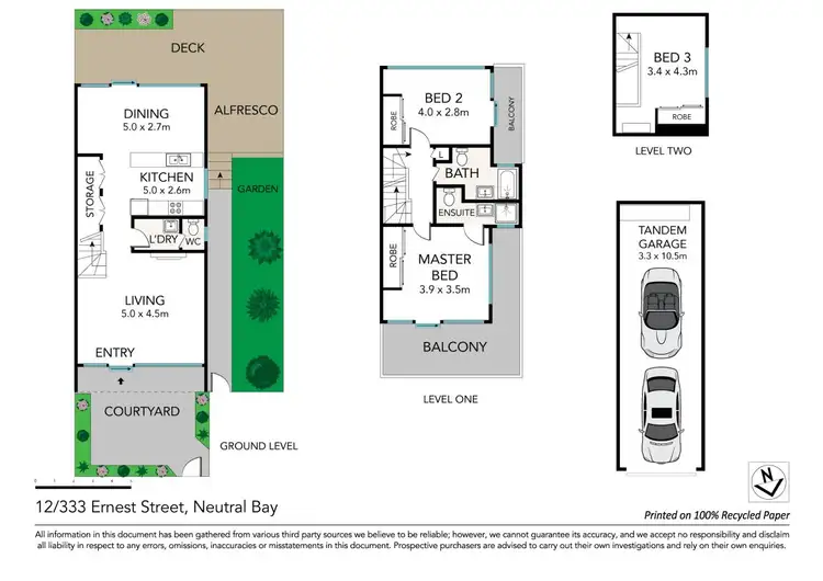Floorplan of Homely townhouse listing, 12/333 Ernest Street, Neutral Bay NSW 2089