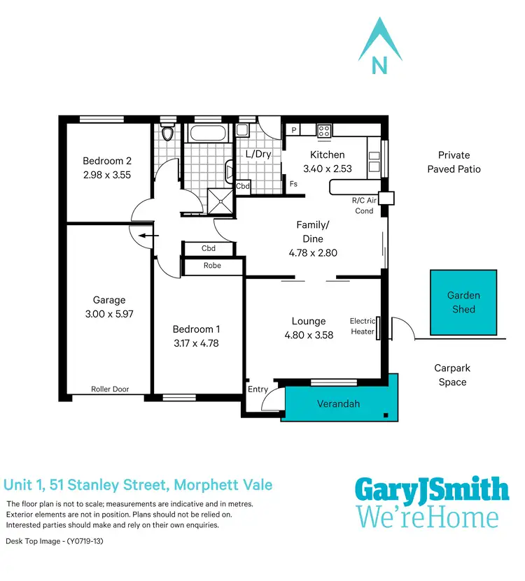 Floorplan of Homely unit listing, 1/51 Stanley Street, Morphett Vale SA 5162