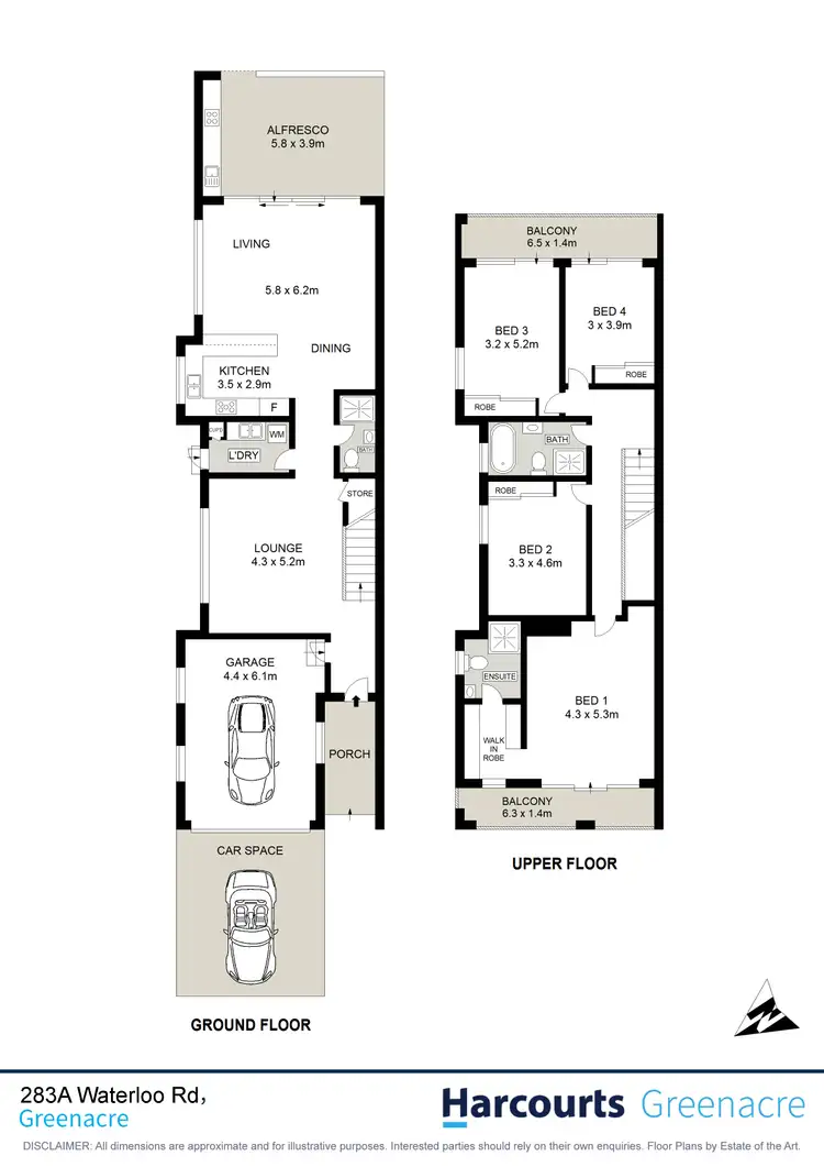 Floorplan of Homely semi-detached listing, 283A Waterloo Road, Greenacre NSW 2190