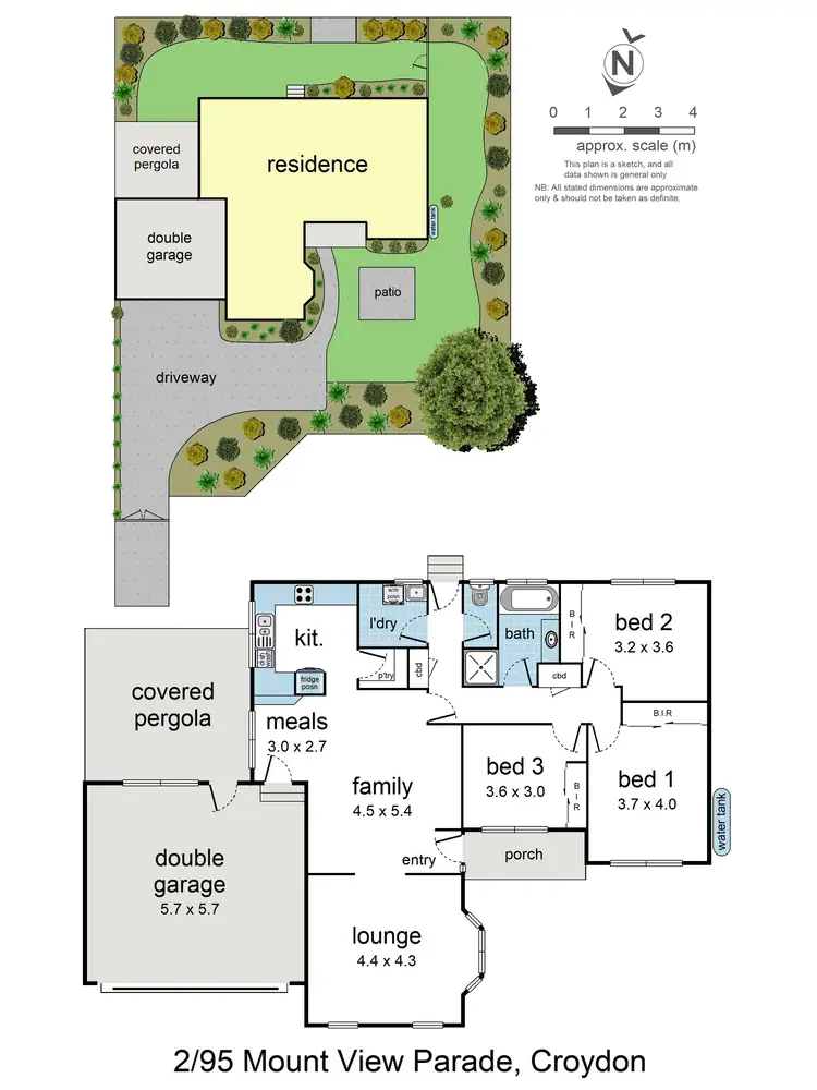 Floorplan of Homely unit listing, 2/95 Mount View Parade, Croydon VIC 3136