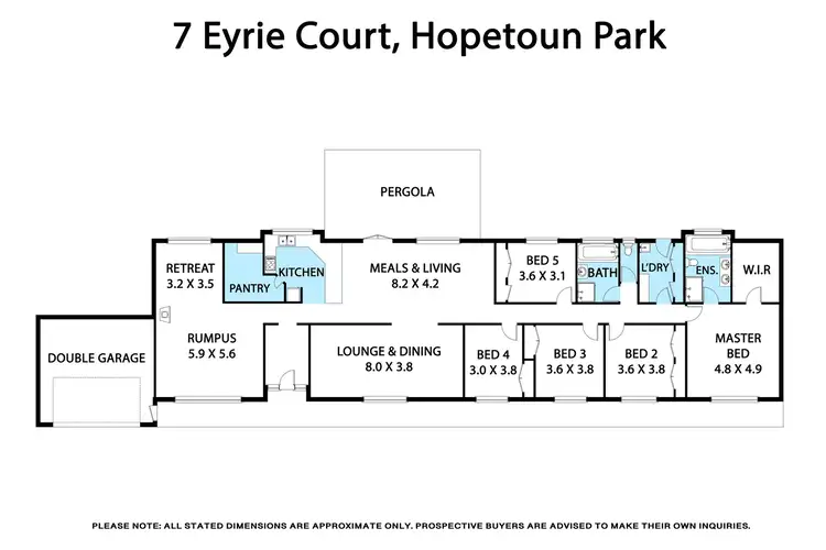 Floorplan of Homely house listing, 7 Eyrie Court, Hopetoun Park VIC 3340