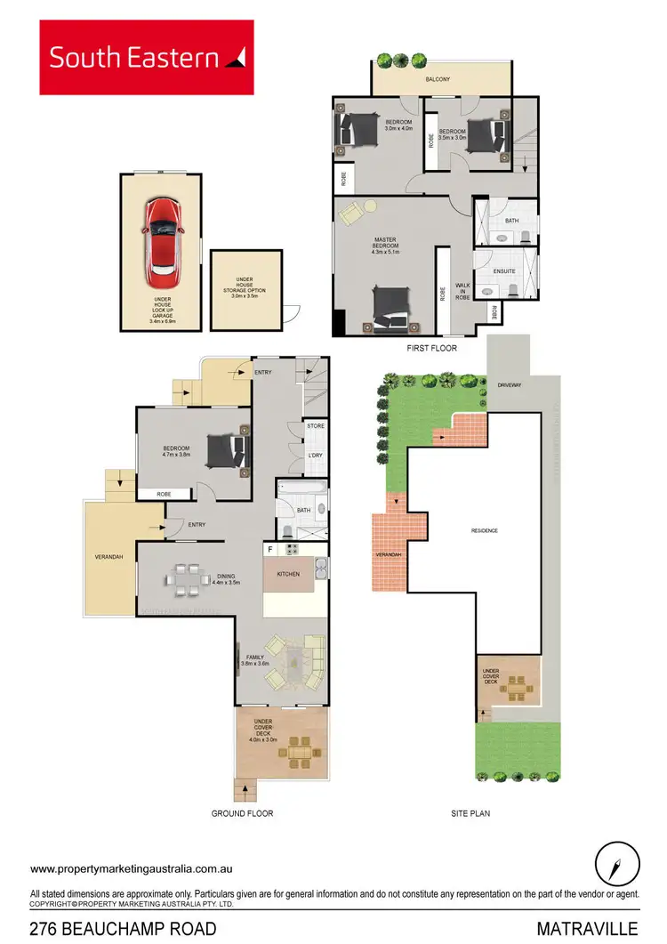 Floorplan of Homely semi-detached listing, 276 Beauchamp Road, Matraville NSW 2036