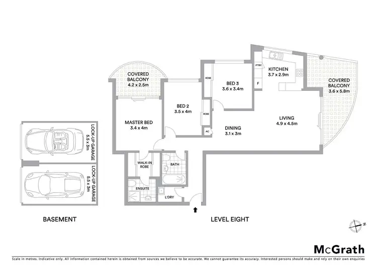 Floorplan of Homely apartment listing, 801/20 Gerrale Street, Cronulla NSW 2230