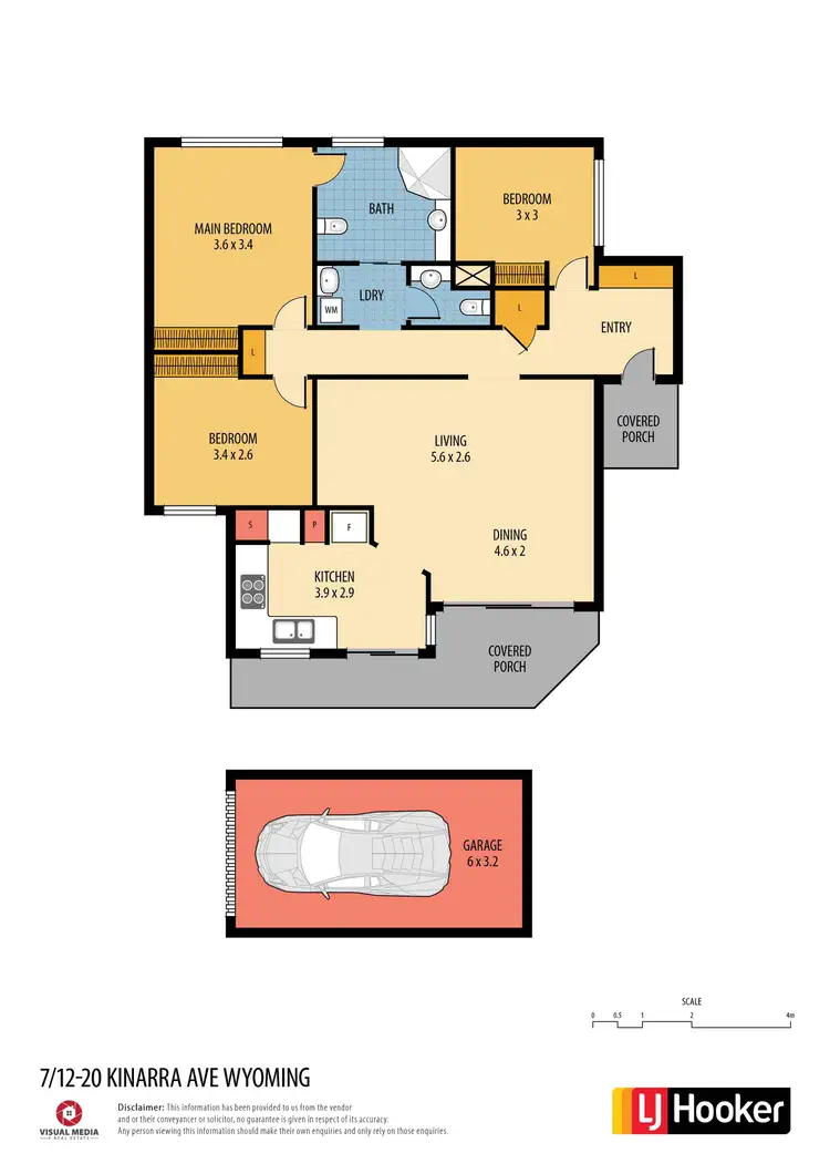 Floorplan of Homely unit listing, 7/12-20 Kinarra Avenue, Wyoming NSW 2250
