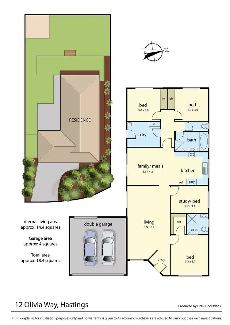 Floorplan of Homely house listing, 12 Olivia Way, Hastings VIC 3915