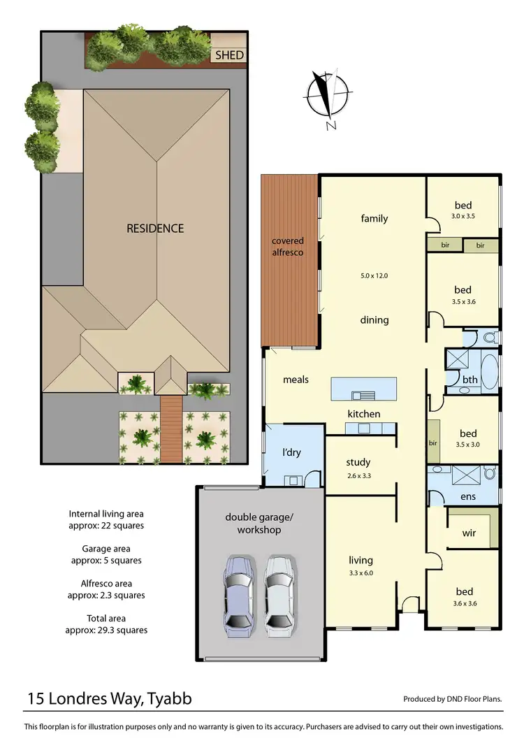 Floorplan of Homely house listing, 15 Londres Way, Tyabb VIC 3913