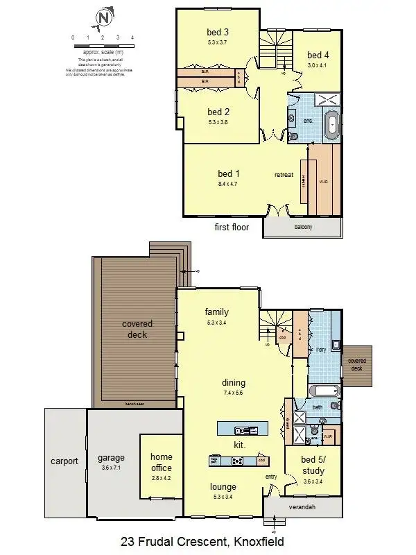 Floorplan of Homely house listing, 23 Frudal Crescent, Knoxfield VIC 3180