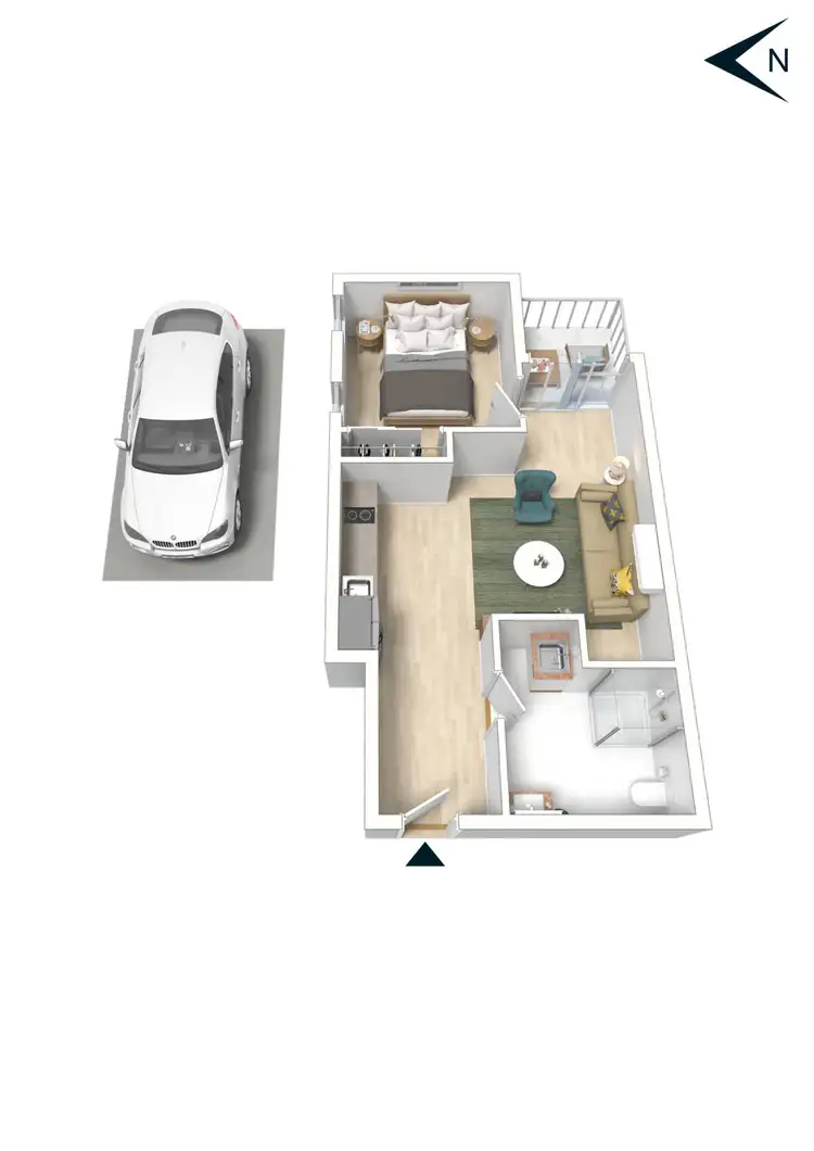 Floorplan of Homely apartment listing, 108N3S/525 Rathdowne Street, Carlton VIC 3053