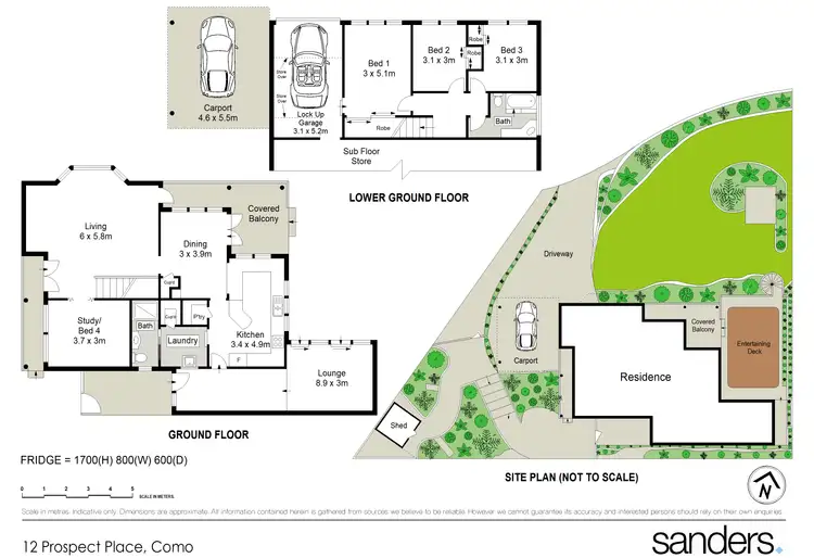 Floorplan of Homely house listing, 12 Prospect Place, Como NSW 2226