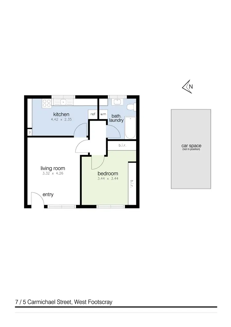 Floorplan of Homely apartment listing, 7/5 Carmichael Street, West Footscray VIC 3012