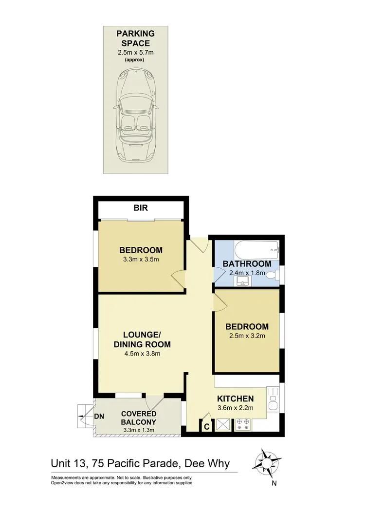 Floorplan of Homely apartment listing, 13/75 Pacific Parade, Dee Why NSW 2099