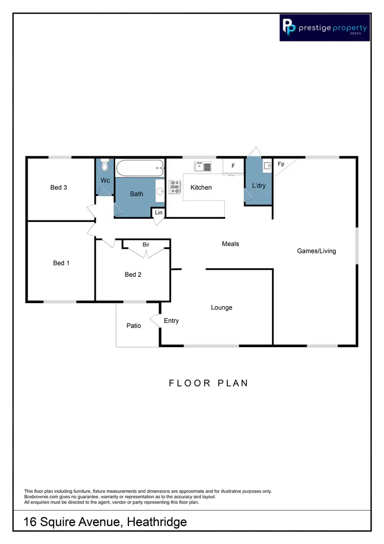 Floorplan of Homely house listing, 16 Squire Avenue, Heathridge WA 6027