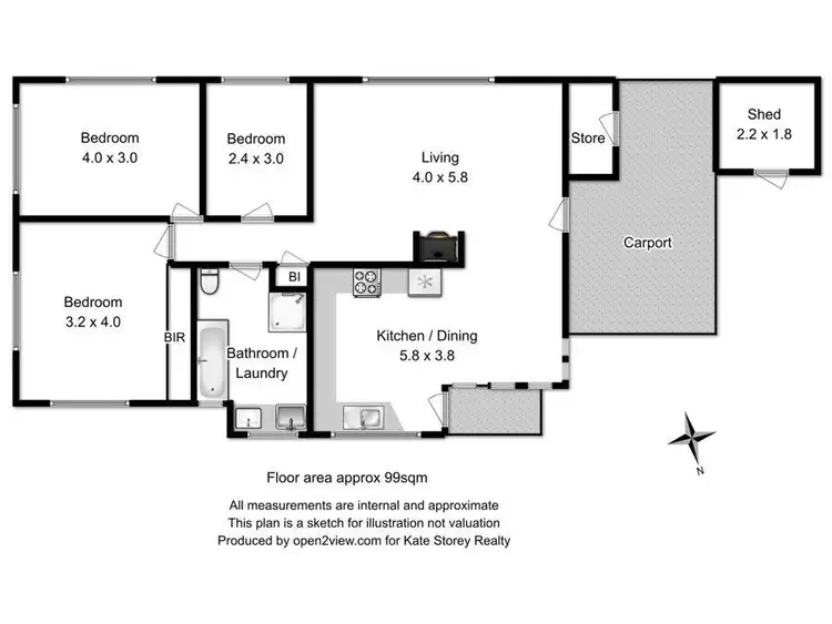Floorplan of Homely house listing, 2 Somerville Street, Sorell TAS 7172