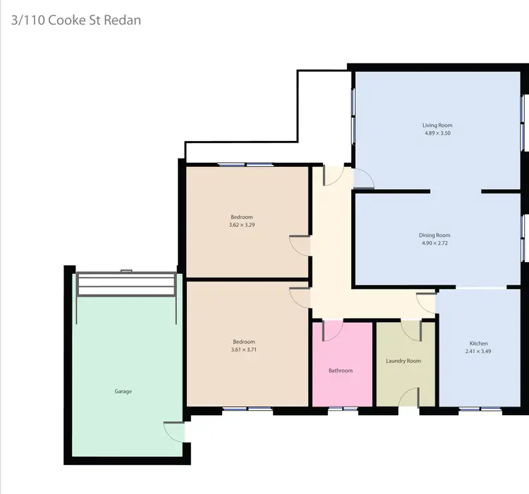 Floorplan of Homely unit listing, 3/110 Cooke Street, Redan VIC 3350