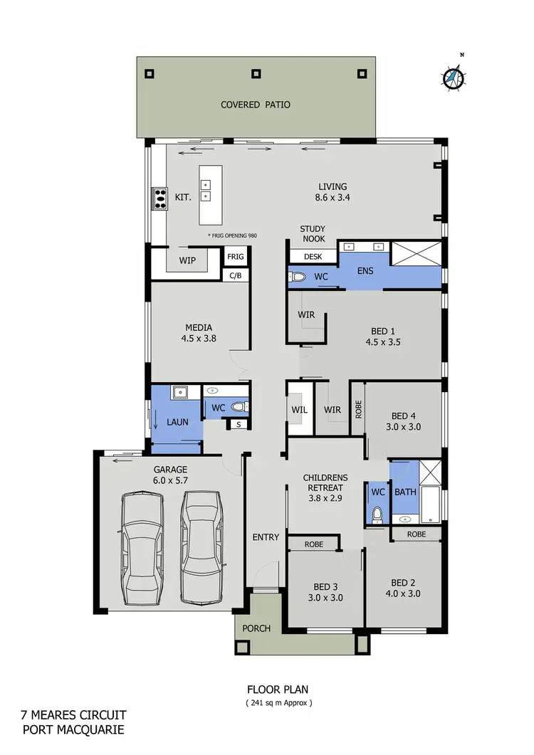 Floorplan of Homely house listing, 7 Meares Circuit, Port Macquarie NSW 2444