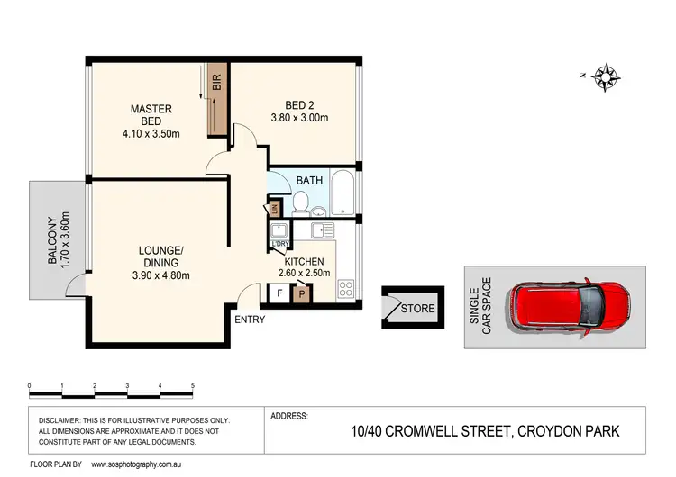 Floorplan of Homely apartment listing, 10/40 Cromwell Street, Croydon Park NSW 2133