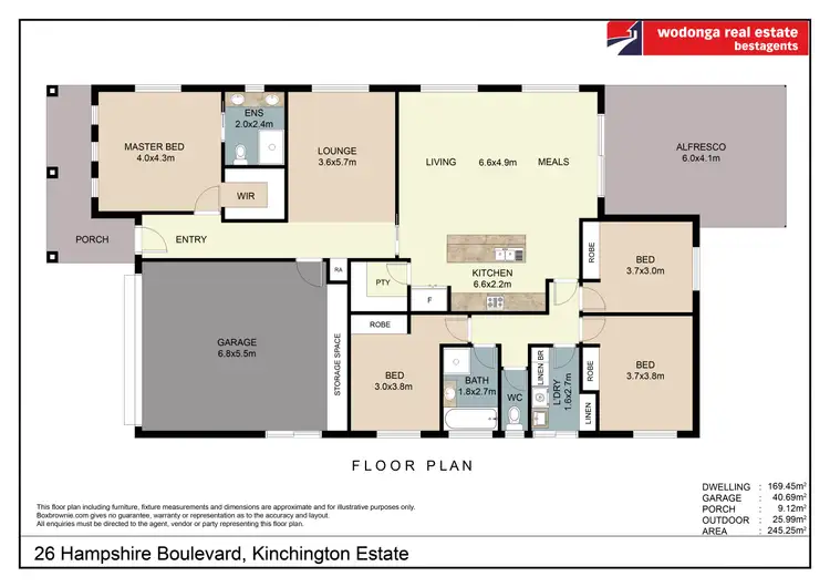 Floorplan of Homely house listing, 26 Hampshire Boulevard, Leneva VIC 3691