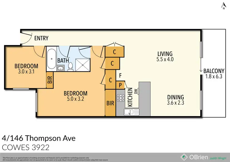 Floorplan of Homely apartment listing, 4/146 Thompson Avenue, Cowes VIC 3922