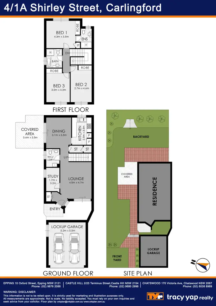 Floorplan of Homely townhouse listing, 4/1A Shirley Street, Carlingford NSW 2118