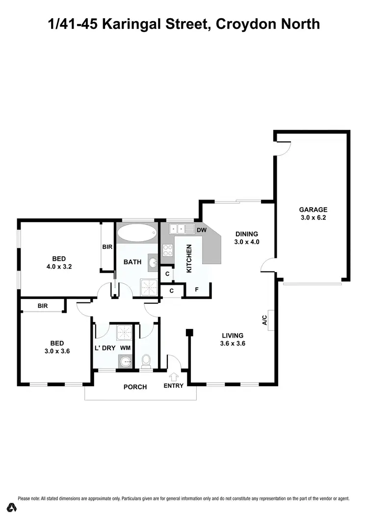 Floorplan of Homely unit listing, 1/41-45 Karingal Street, Croydon North VIC 3136