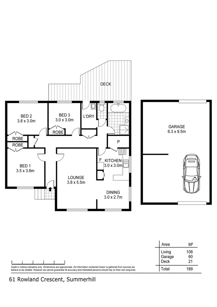 Floorplan of Homely house listing, 61 Rowland Crescent, Summerhill TAS 7250