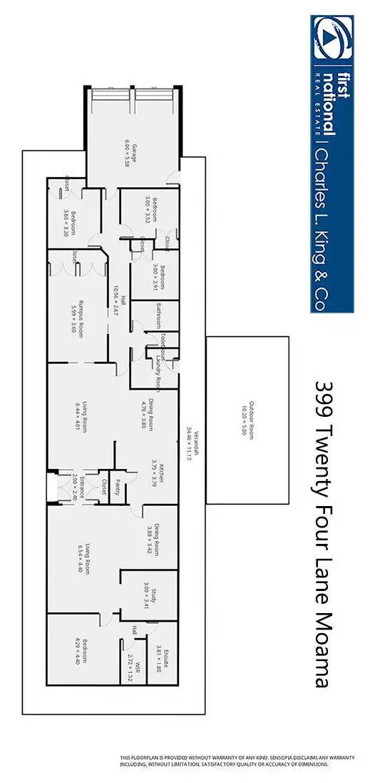 Floorplan of Homely rural property listing, 399 Twenty Four Lane, Moama NSW 2731