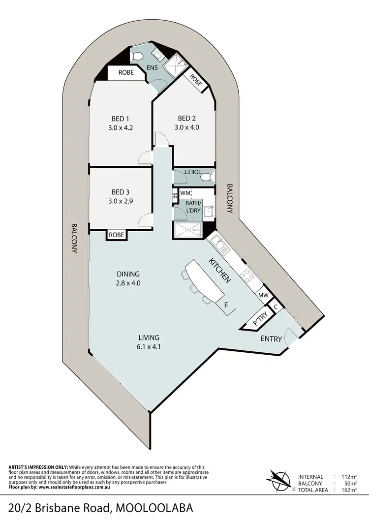 Floorplan of Homely unit listing, 20/2 Brisbane Road, Mooloolaba QLD 4557