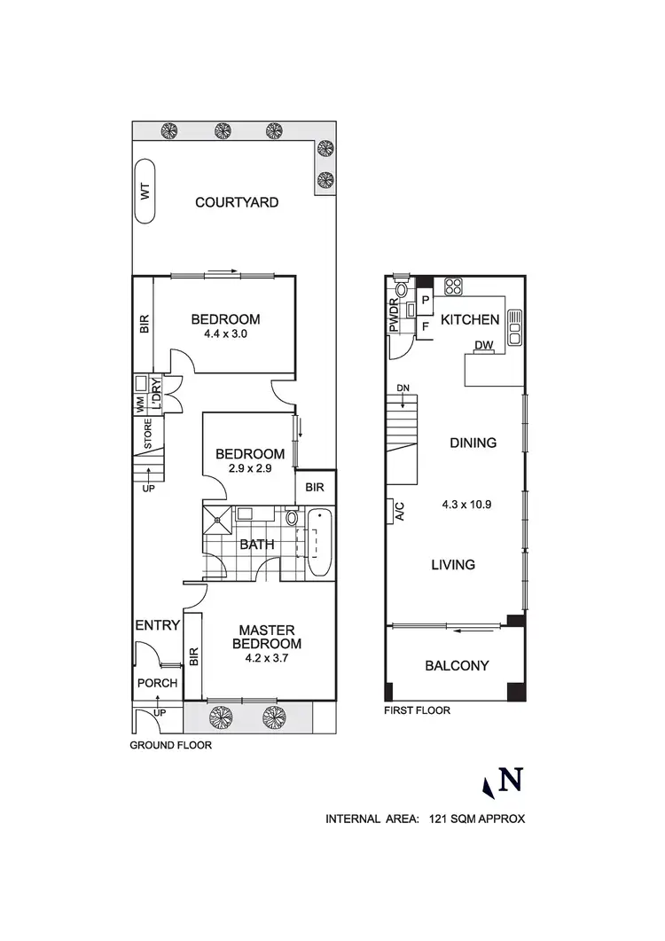 Floorplan of Homely townhouse listing, 8 Service Street, Coburg VIC 3058