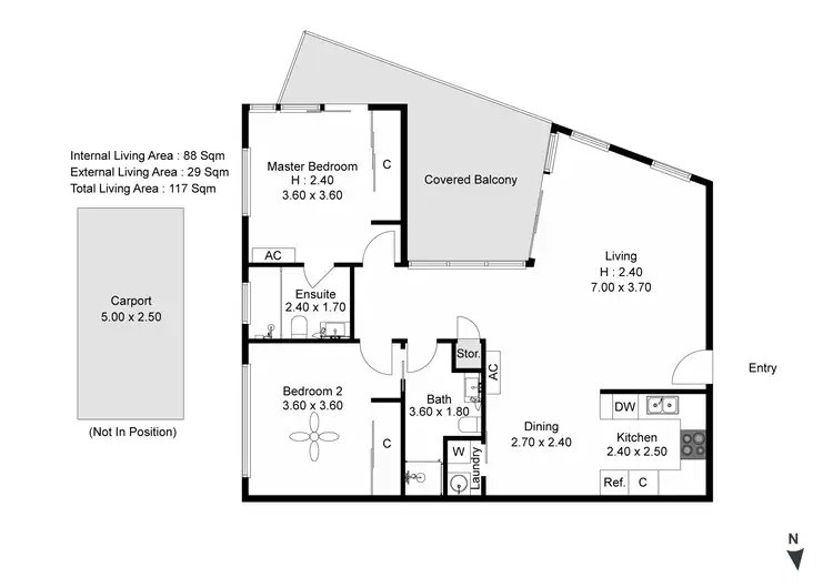 Floorplan of Homely unit listing, 4/47 Dickenson Street, Carina QLD 4152