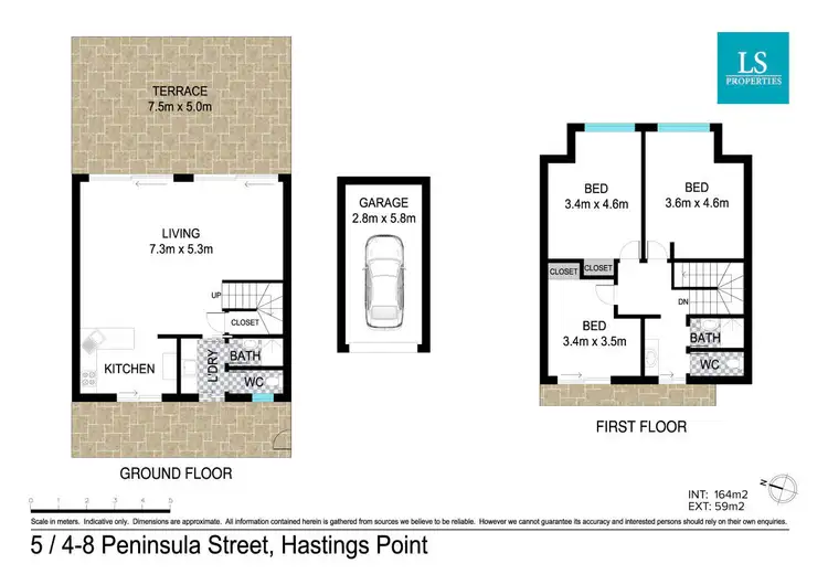Floorplan of Homely townhouse listing, 5/4-8 Peninsula Street, Hastings Point NSW 2489