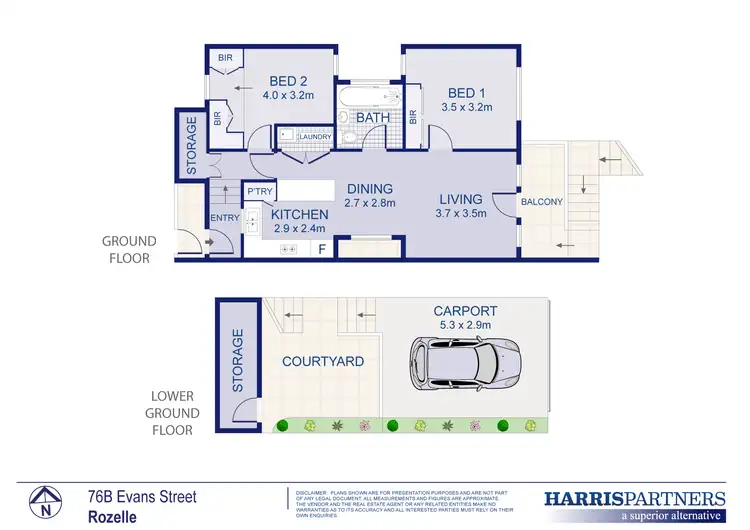 Floorplan of Homely house listing, 76b Evans Street, Rozelle NSW 2039