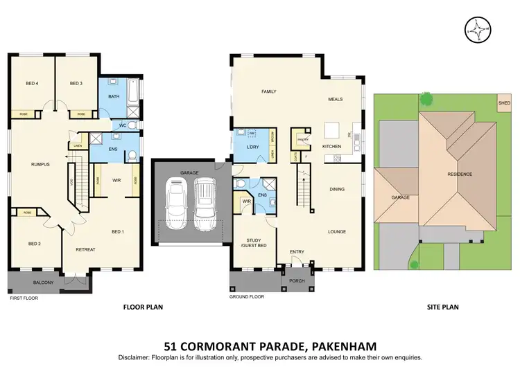 Floorplan of Homely house listing, 51 Cormorant Parade, Pakenham VIC 3810
