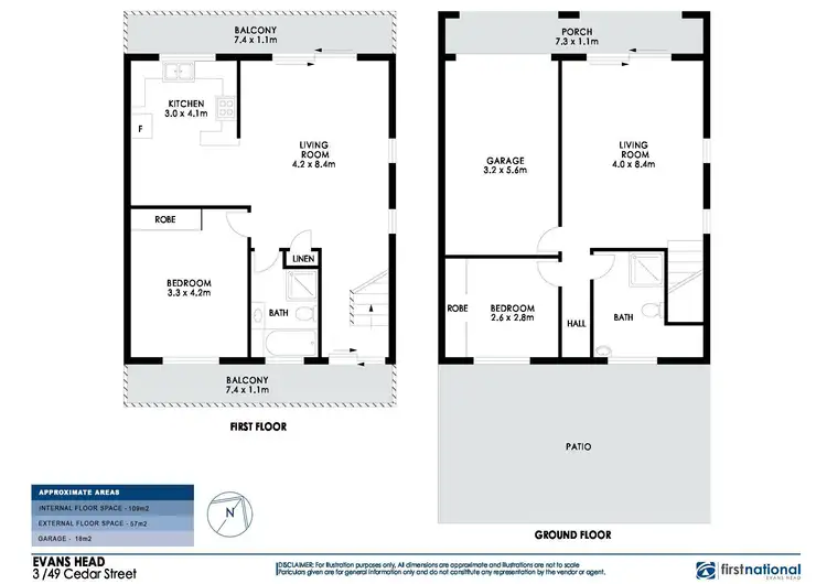 Floorplan of Homely unit listing, 3/49 Cedar Street, Evans Head NSW 2473