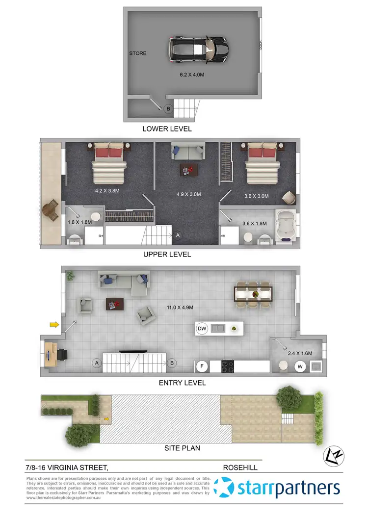Floorplan of Homely townhouse listing, 7/8-16 Virginia Street, Rosehill NSW 2142