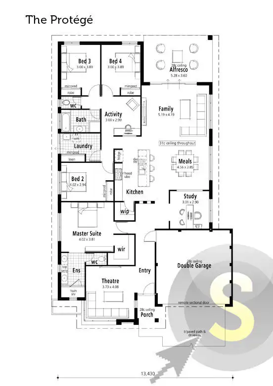 Floorplan of Homely house listing, 136 Grand Entrance, Australind WA 6233
