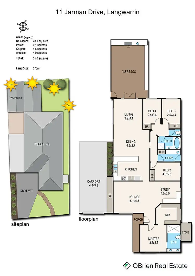 Floorplan of Homely house listing, 11 Jarman Drive, Langwarrin VIC 3910
