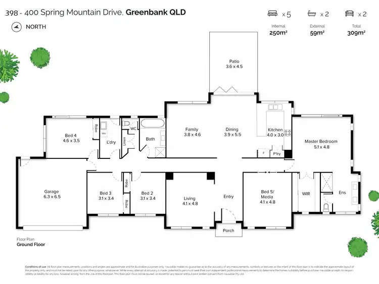 Floorplan of Homely house listing, 398-400 Spring Mountain Drive, Greenbank QLD 4124