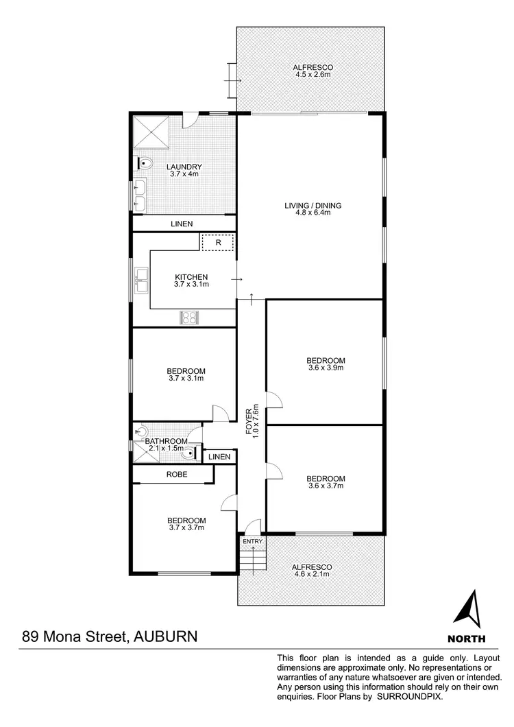 Floorplan of Homely house listing, 89 Mona Street, Auburn NSW 2144