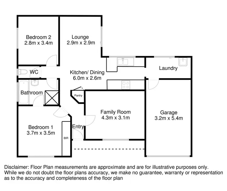 Floorplan of Homely unit listing, 2 Mosswood Close, Mount Gambier SA 5290