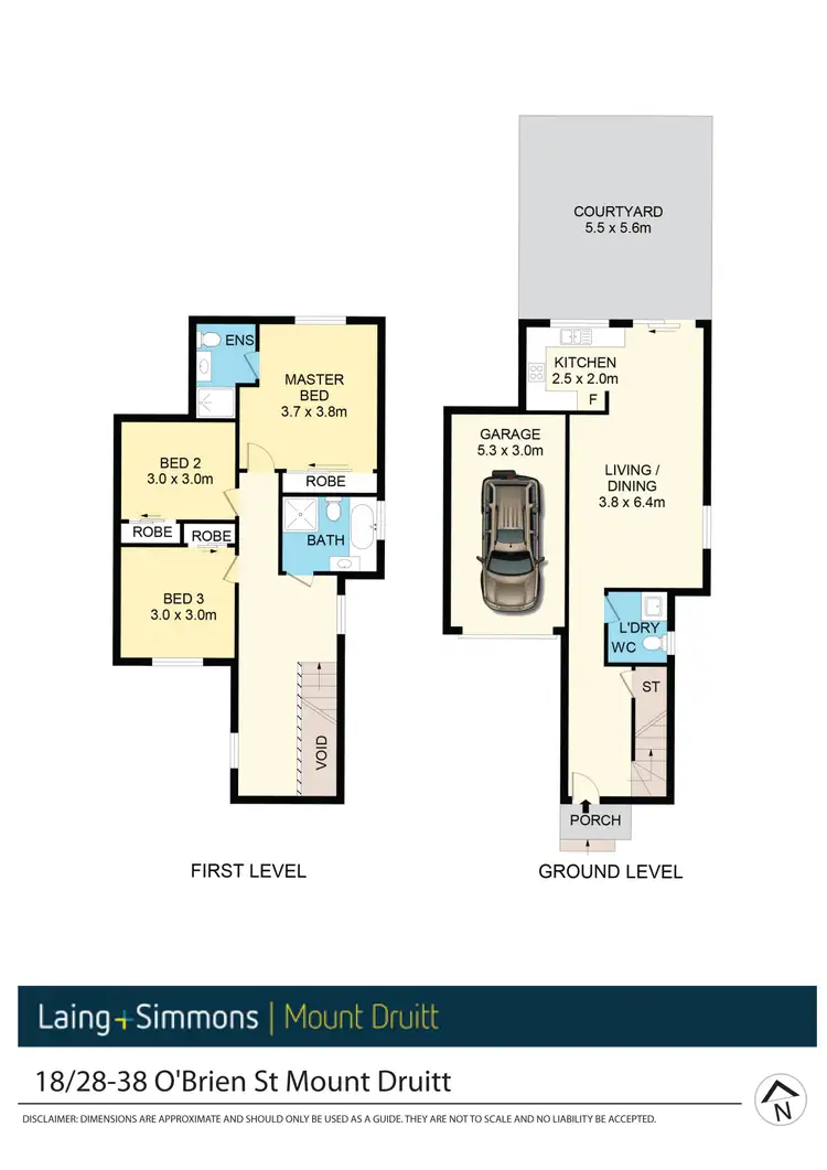 Floorplan of Homely townhouse listing, 18/28-30 O'Brien Street, Mount Druitt NSW 2770