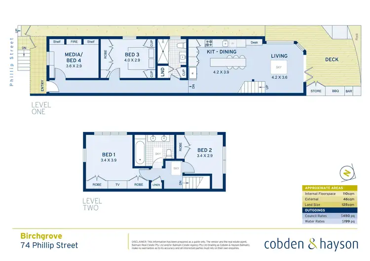 Floorplan of Homely house listing, 74 Phillip Street, Birchgrove NSW 2041