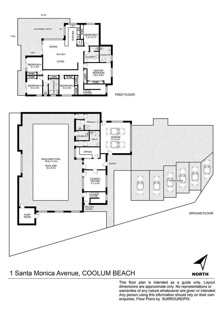 Floorplan of Homely house listing, 1 Santa Monica Avenue, Coolum Beach QLD 4573