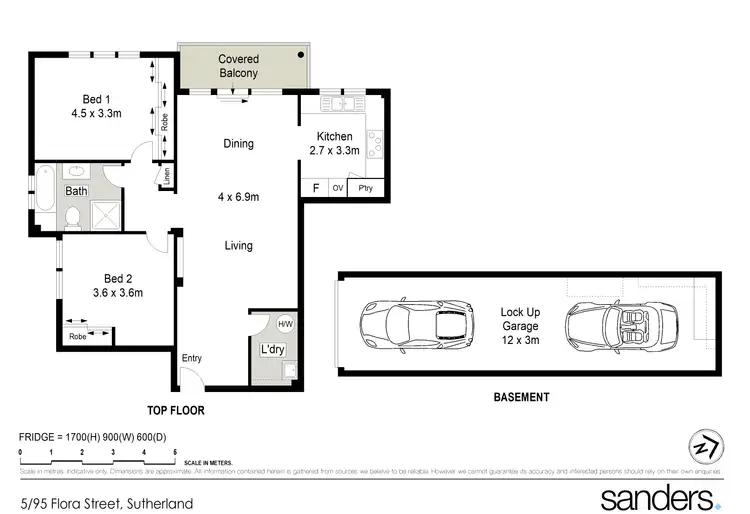 Floorplan of Homely apartment listing, 5/95 Flora Street, Sutherland NSW 2232