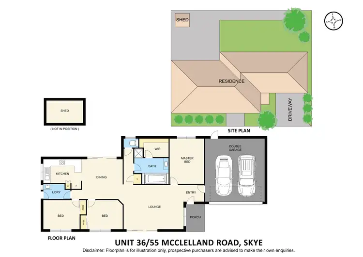 Floorplan of Homely unit listing, 36/55 McClelland Drive, Skye VIC 3977