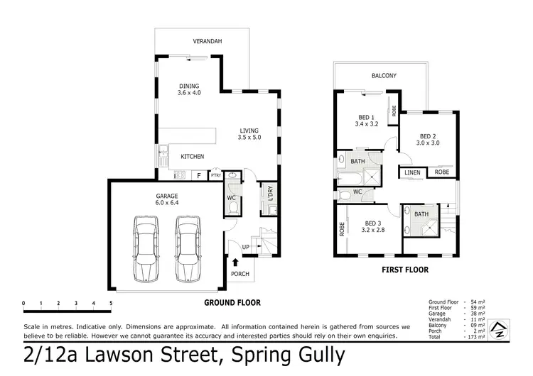 Floorplan of Homely townhouse listing, 2/12A Lawson Street, Spring Gully VIC 3550