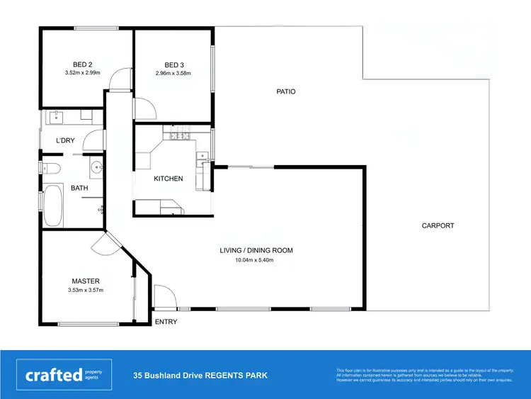 Floorplan of Homely house listing, 35 Bushland Drive, Regents Park QLD 4118